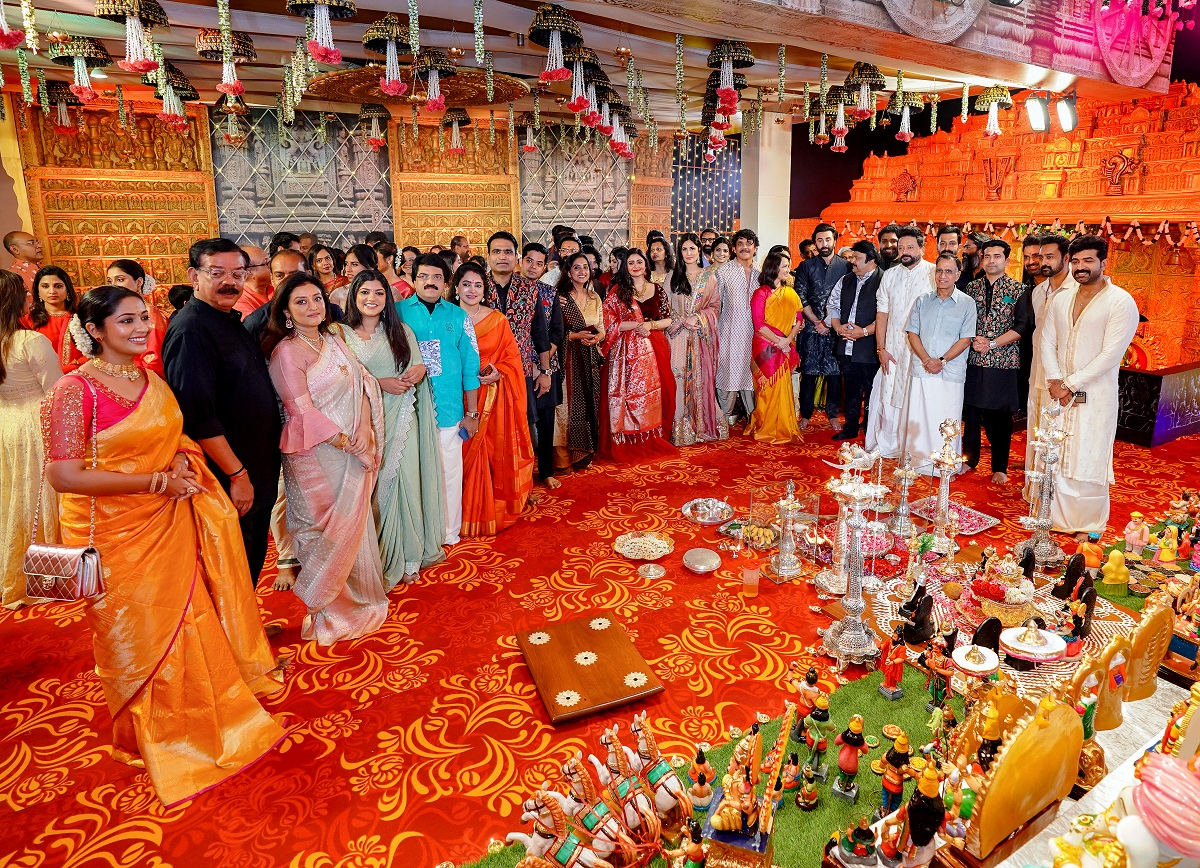 Kalyanaraman Family hosts star-studded Navratri Puja in Thrissur, Kerala